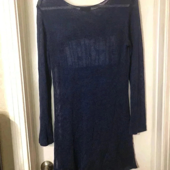 VENUS Mermaid Long Sleeve Navy Mesh Beach Coverup size Medium NWOT - Picture 11 of 15